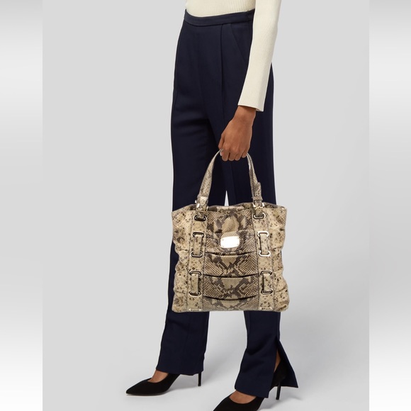 Michael Kors Large Python Embossed Bag Vintage - Picture 2 of 5